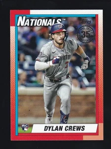 2025 Topps Series 2 #90B2-11 DYLAN CREWS RC Nationals 1990 TOPPS Insert ROOKIE - Picture 1 of 2