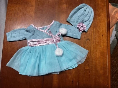 Vestido American Girl Bitty Baby escarchado con conjunto de sombrero a juego Foto 1 de 3