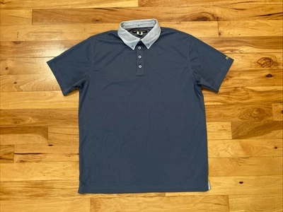 Camisa polo de trabajo de golf Waraire for McDonald's azul con botones para hombre grande estilo L MC366 Foto 1 de 4