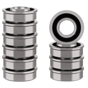 10 Pack Flanged Ball Bearing ID 1/2" x OD 1-3/8", Suitable for Lawn Mower, Wh... - Picture 1 of 7