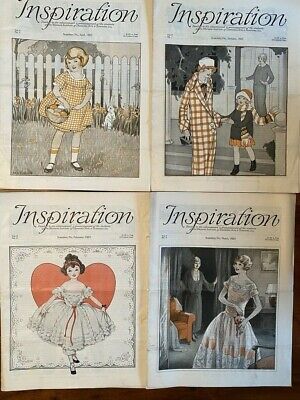 1925 Inspiration Magazine Woman's Institute Vintage Fashion Millinery Lot 4 • 115.89$
