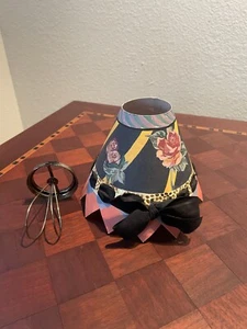 Mackenzie Childs, "Heather's Bath" Lamp/ Candle Shade - Picture 1 of 6