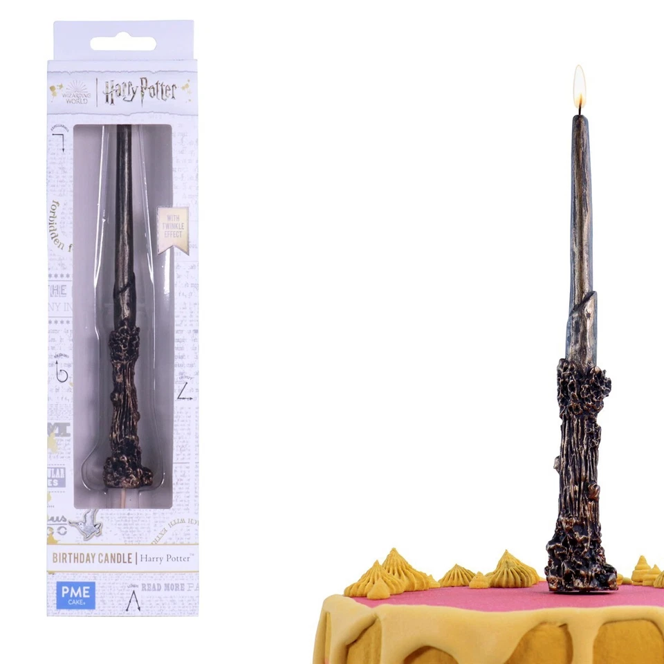 Harry Potter Wand Candle With Twinkle Effect Birthday Cake Topper - Image 1 of 4