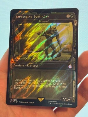 1X SURGE FOIL Scrounging Deathclaw / Tarmogoyf NM MTG Magic UB: Fallout PIP - Image 1 of 4