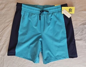 Youth Boys All in Motion Lined Volley Shorts Size XL (14) Blue & Black NWT L051 - Picture 1 of 4