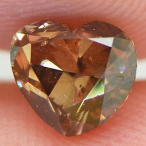 Heart Shape Diamond Fancy Brown Color VS2 Certified Natural Enhanced 1.39 Carat - Picture 1 of 9