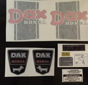 Honda CT70 DAX Frame Decals, Complete set RED - Bild 1 von 5