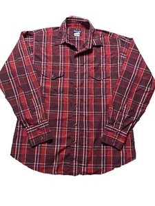 Wrangler Western Large Hemd Red Pearl Snap Madras kariert Langarm Button Down - Bild 1 von 12