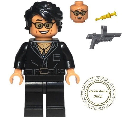 LEGO Jurassic World jw108 Dr. Ian Malcolm - Partially Open Shirt NEU Minifigur