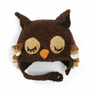 New San Diego Hat Brown SLEEPY OWL Beanie 3-6 yers Costume Unisex Boy Girl gift - Picture 1 of 2