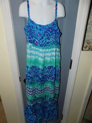 Maxi Vestido Justice Leopardo/Tie Dye Talla 12 Niña Usado en Excelente Condición  Foto 1 de 3