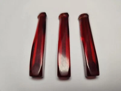 Three Vintage Rare Old Cherry Amber Bakelite Cigarette Holder 16g - Image 1 of 4