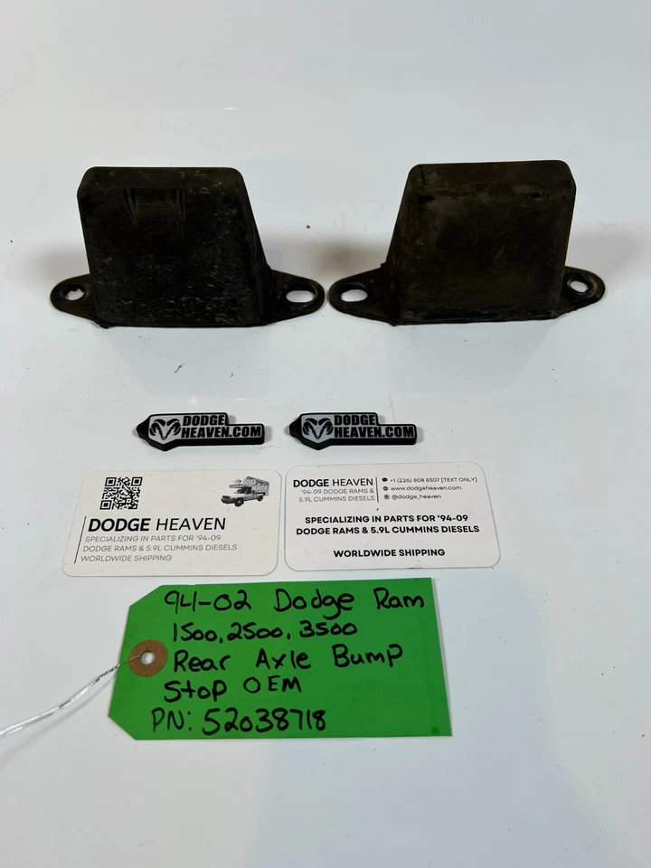 Juego de 2 topes de eje trasero Dodge Ram 1994-2002 OEM 1500 2500 3500 52038718 Foto 1 de 4