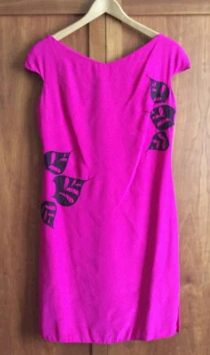 Matthew Williamson 1st Collection Shift Dress Size 8-10 Designer Deep Pink Silk - Image 1 of 4