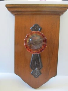 Gancho de pared decorativo estilo vintage con perilla de vidrio con mini estante - Imagen 1 de 8