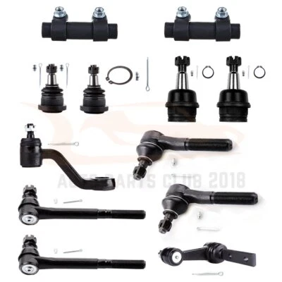 For 1994-1996 Dodge Ram 1500 2WD 12x Front Idler Pitman Arm Tie Rods Set - Imagem 1 de 4