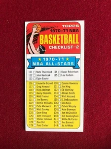 1970-71, TOPPS BASKETBALL "Un-Marked" CHECKLIST (111-175) Scarce / Vintage - Picture 1 of 2