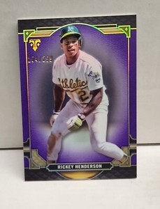 RICKEY HENDERSON 2022 Topps Triple Threads AMETHYST ~ #'d /299 ~ ATHLETICS