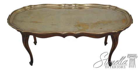 F60990EC: Italian Brass Tray Top Coffee Table Cover