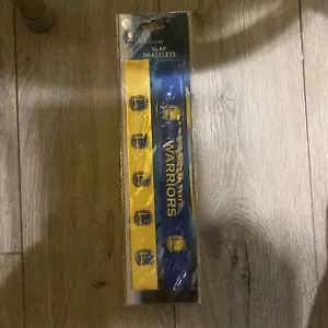 NBA Golden State Warriors Slap Bracelets By Aminco Brand New 2-Pack MSRP $7.99 - Picture 1 of 2