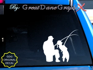 Father Daughter Fishing -Vinyl Decal Sticker -Color Choice -HIGH QUALITY - Picture 1 of 2