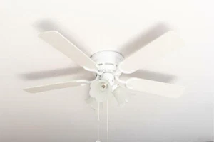 Flat Ceiling Fan with Light Kisa Deluxe White 105 CM Wings White/Maple - Picture 1 of 12