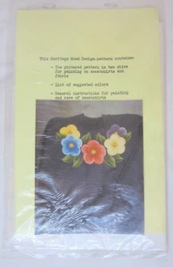 NEW 1980s Heritage Wood Design Flower Painting Pattern Instructions Sweatshirts - Bild 1 von 2