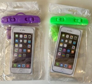 Waterproof Phone Holder BAG LANYARD for iPhone Smart phone Lot Of 2 New - Picture 1 of 5