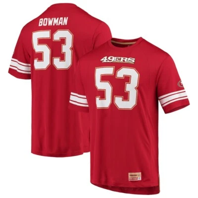 Camiseta para hombre San Francisco 49ers NaVorro Bowman majestuosa escarlata cuello en V grande Foto 1 de 3
