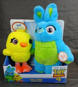 Toy Story 4 Ducky And Bunny Talking Plush Set Stuffed Animals Disney Pixar Toys - Picture 1 of 10