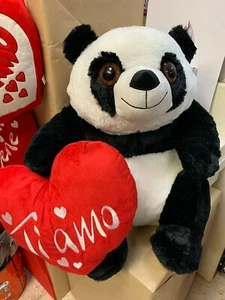 peluche panda gigante San Valentino con cuore scritta ti amo, amoroso h 53cm cca - Foto 1 di 4