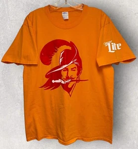 "Camiseta retro de los Tampa Bay Buccaneers con manga Miller Lite golpeada ~ grande 21""x28""" - Imagen 1 de 5