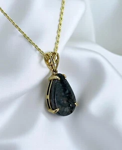 Luna Bella Moon Pendant I Genuine Lunar Meteorite Jewelry I  14Kt Gold - TOP - Picture 1 of 5