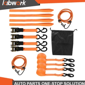 Labwork Ratchet Tie Down Straps –4 PK– 15 FT – 2,200 LB Break Strength - Picture 1 of 24