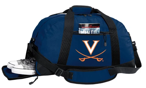 University of Virginia Gym Bag or TRAVEL Duffel SEPARATE SHOE POCKET! Cover