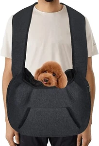 Sling Carrier Backpack Dog Cat Pet Adjustable Padded Straps Bottom Supported - Picture 1 of 6