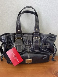 Dooney & Bourke Chiara Shoulder Bag Satchel Cobalt Patent Drawstring Purse NWT - Picture 1 of 9