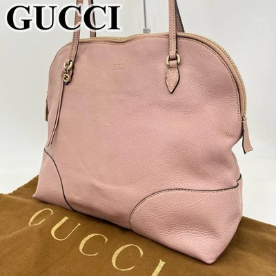 Gucci 323673 Tote Bag Shoulder Handbag Pink Leather Interlocking Authentic - Image 1 of 4