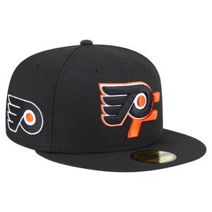 Men's New Era  Black Philadelphia Flyers Deceptor 59FIFTY Fitted Hat - Picture 1 of 5