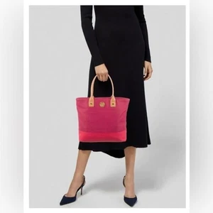 Tory Burch Jaden Small Tote Bag Auburn-Carmine - Picture 1 of 12
