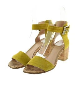 GIANVITO ROSSI Sandals Women's Size 35 Yellow Suede - Picture 1 of 7