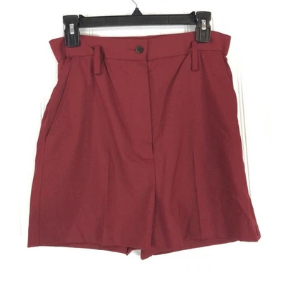 3.1 Phillip Lim женщин размер 00 шорты красный бумажный мешок шерсти - отсутствует ремень - Изображение 1 из 3