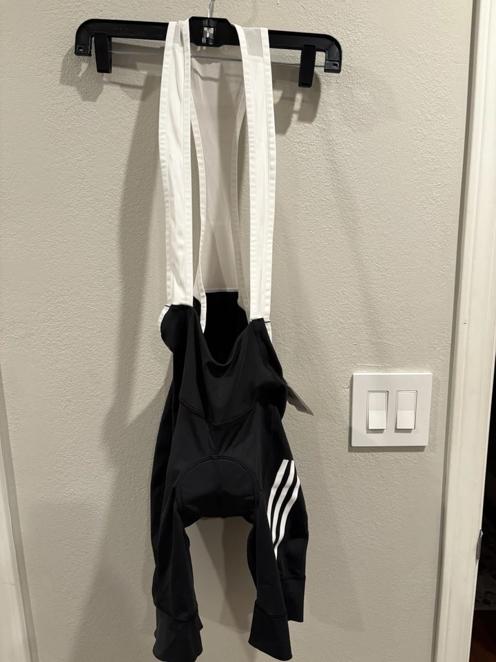 Adidas Padded Cycling Bib Shorts Women’s Size Medium NWT IJ8341 Black/White $160 - Image 1 of 4