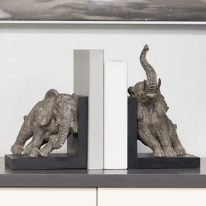Decorative-Bookends Elephant Book-Ends Heavy Duty - Book Stoppers for Home Of... - Foto 1 di 7