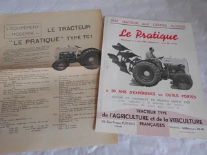 Vintage Tractor Brochure Le Pratique Type TCI 1948 - Picture 1 of 4