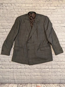 Paul Fredrick Wool Men's Plaid Size 52 L Blazer Sport Coat Dry Clean Only - Picture 1 of 6