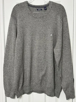 Suéter tejido gris jaspeado Izod para hombre talla XXL clásico preppy golf Foto 1 de 4