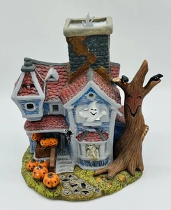 Halloween PartyLite 3-D Spukhaus #P7311 im Ruhestand Scarcrow Ghosts Skelton - Bild 1 von 12