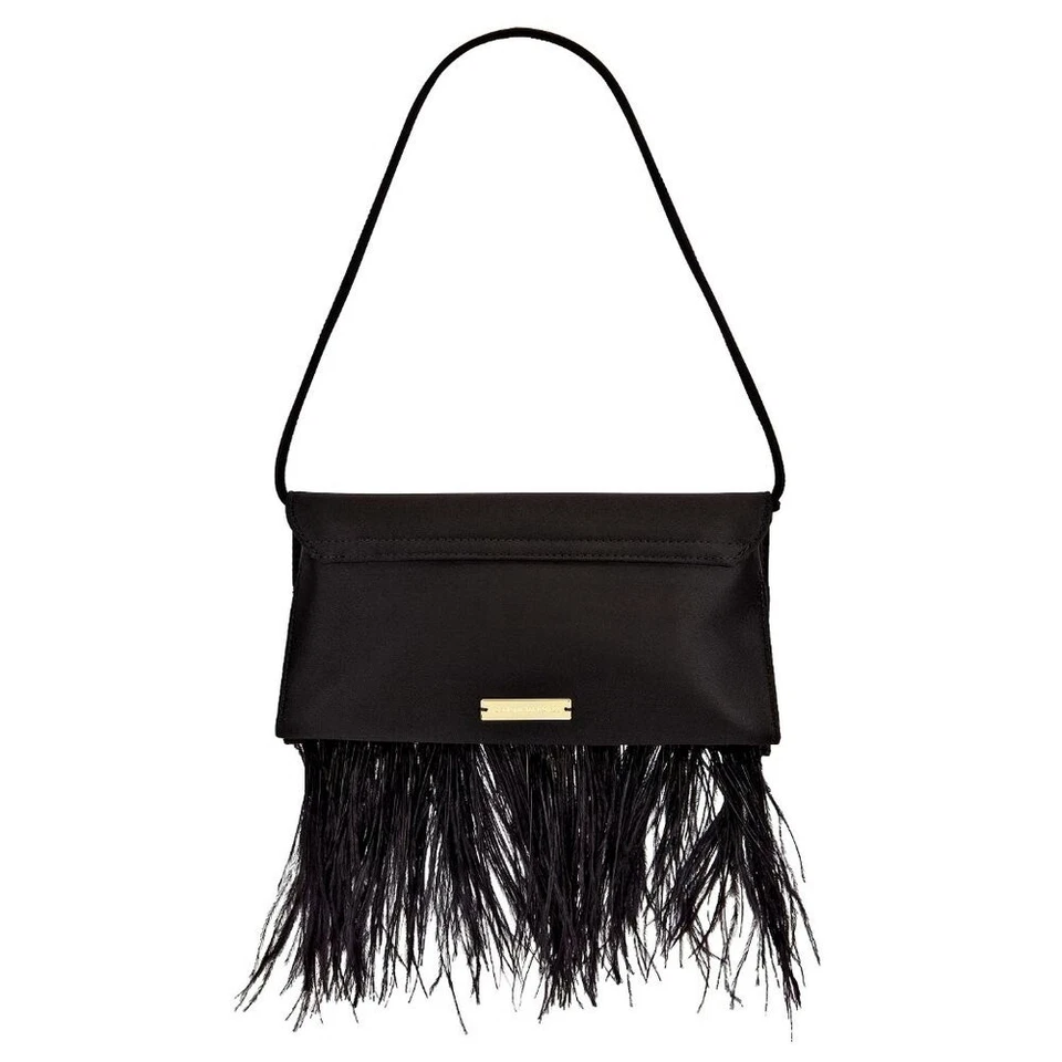 Bolso sin asas Loeffler Randall para mujer Charlee con solapa de plumas (precio de venta sugerido por el fabricante $295) Foto 1 de 4