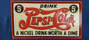Pepsi-Cola Metal Sign - Picture 1 of 2